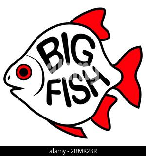 Big Fish sfondo. Illustrazione Vettoriale