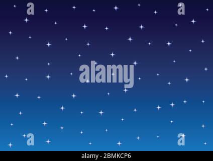 Starry Night Sky sfondo Vector illustrazione. Illustrazione Vettoriale