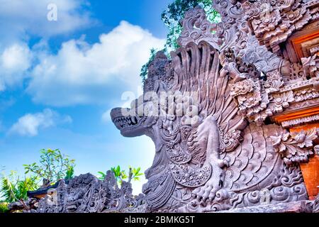 Pura Dalem Desa Pakraman Ubud, Bali, Indonesia. Foto Stock