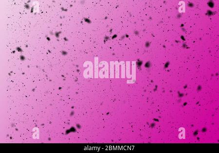 Particelle astratte Stains su sfondo sfumato viola. Per banner, poster, volantini e progetti creativi. Foto Stock