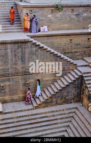 India, Gujarat, Kutch, Bhuj, RAM-Kund steppell Foto Stock