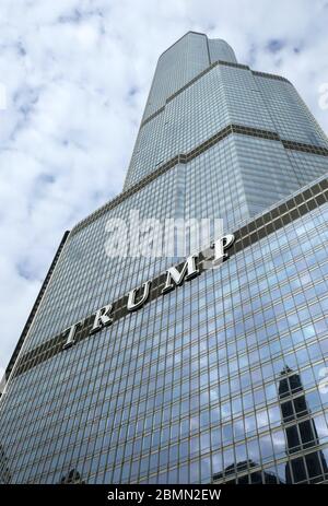 Trump torre a Chicago Illinois, Stati Uniti Foto Stock