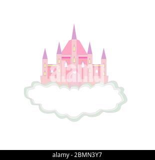 fiaba castello telaio - isolato doodle illustrazione Illustrazione Vettoriale