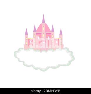 fiaba castello telaio - isolato doodle illustrazione Illustrazione Vettoriale