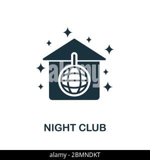 Icona Night Club. Semplice illustrazione dalla collezione di night club. Icona Creative Night Club per il web design, modelli, infografiche e altro ancora Illustrazione Vettoriale