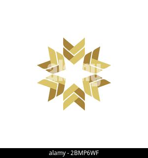 Disegno di illustrazione del modello di logo decorativo della stella. EPS vettoriale 10. Foto Stock