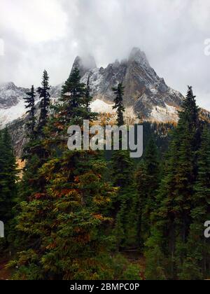 Magico North Cascades National Park nello stato di Washington Foto Stock