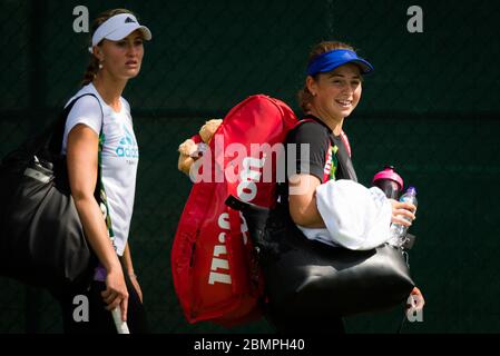 Jelena Ostapenko di Lettonia al torneo di tennis 2019 Nature Valley Classic WTA Premier. Foto Stock