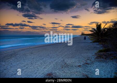 Spiaggia di Boca Raton al tramonto Foto Stock