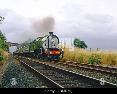 Motore a vapore classe K4 n. 3442 la grande marchese a Soulby, Cumbria, si stabilisca a Carlisle Railway, Inghilterra 1989 Foto Stock