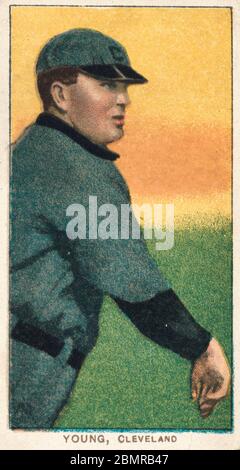 CY Young, Cleveland NAP, ritratto di carte da baseball, 1909 Foto Stock