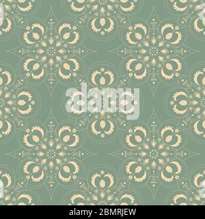 Motivo floreale. Sfondo vettoriale senza giunture. Damascata da parati. Illustrazione Vettoriale