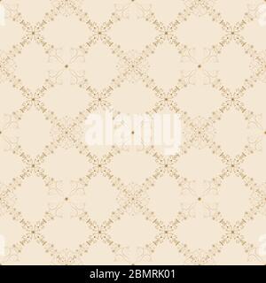 Elegante sfondo vettoriale senza cuciture con motivi floreali barocchi in oro e rosso. Unico stile vittoriano sfondo senza cuciture modello per il sito web, digi Illustrazione Vettoriale