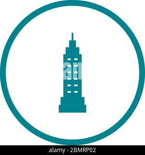 Bella Watchtower Vector Glyph icona Illustrazione Vettoriale