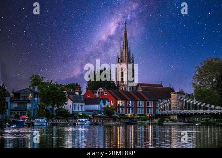Cielo stellato su Marlow uk Foto Stock