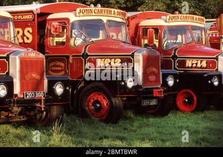 Il camion dello showman di Scammell Highwayman della fiera di vapore di John carter & Sons Foto Stock