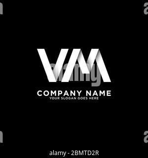 Design del logo VM letter, modello del logo pulito e intelligente, ispirazioni iniziali del logo Illustrazione Vettoriale