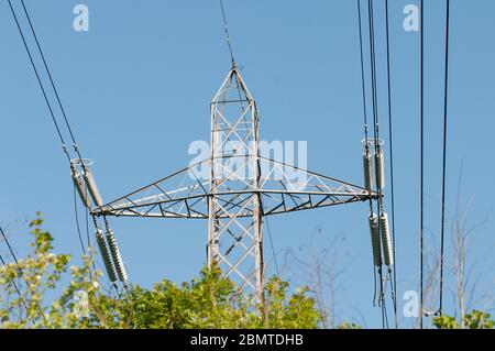 Pilone di elettricità Foto Stock