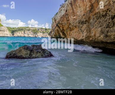 Un bellissimo paesaggio da Caló del Moro , Palma di Maiorca Foto Stock