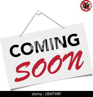 Un segno di business che dice " presto in arrivo .Vector eps10 Illustrazione Vettoriale