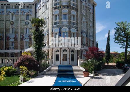 VENEZIA, ITALIA - 08 MAGGIO: Il lussuoso hotel Ausonia e Hungaria è chiuso per mancanza di turisti. L'Italia è stata il primo paese ad imporre una nazione Foto Stock