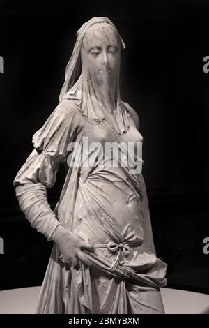 Donna velata (Allegoria della fede), inizio alla metà del 1700 Antonio Corradini, Italia scultore italiano. Foto Stock