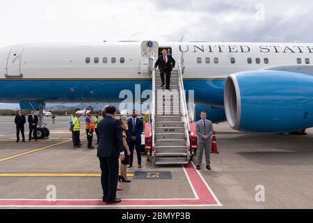 Il Segretario Pompeo arriva a San Jose il Segretario di Stato Michael R. Pompeo arriva a San Jose, Costa Rica, il 21 gennaio 2020. Foto Stock