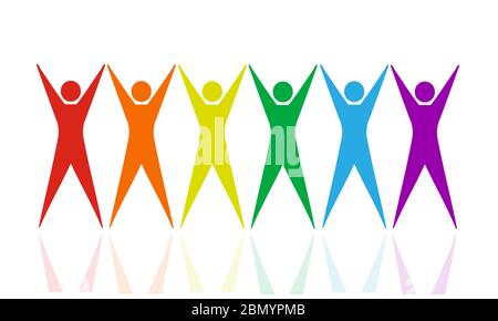 LGBT concetto astratto su bianco Illustrazione Vettoriale