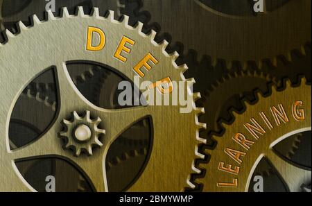 Scrittura manuale di testo scrittura Deep Learning. Astrazioni gerarchiche di foto concettuali algoritmo di intelligenza artificiale Foto Stock