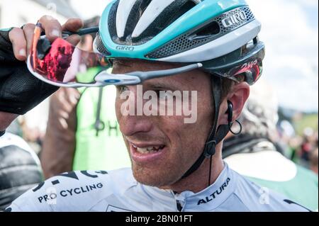 17.04.2016 Bretagna, Francia. Peter Williams (UN professionista del ciclismo). Tro-Bro Léon. Foto Stock