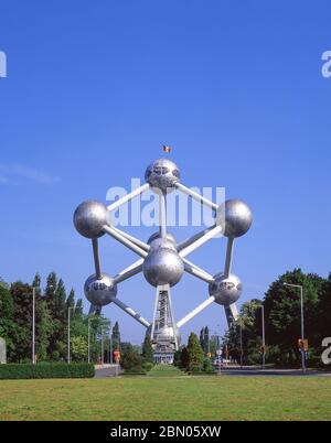L'Atomium di Heysel Park, Heysel, Bruxelles, Belgio Foto Stock
