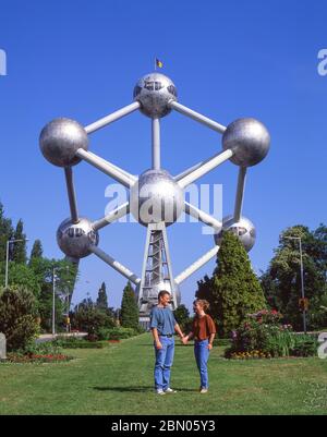 L'Atomium di Heysel Park, Heysel, Bruxelles, Belgio Foto Stock