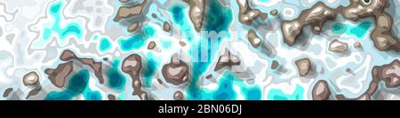 vista panoramica invernale dall'alto Illustrazione Vettoriale