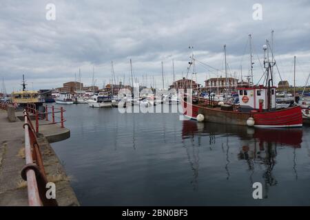 Imbarcazioni private imbarcazioni da diporto ormeggiate a Hartlepool Marina, contea di Durham. Foto Stock