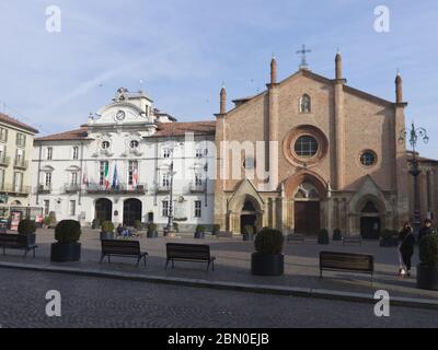 Asti, Piemonte, Italia - 2020 gennaio: Cattedrale di San secondo chu Foto Stock