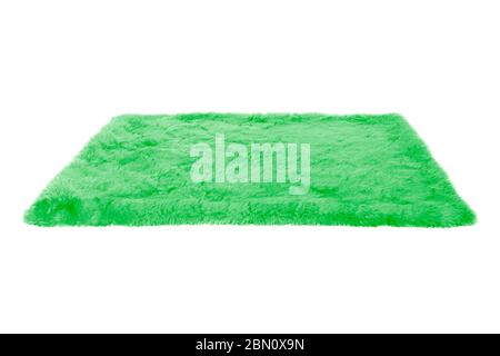 Tappeto verde. Isolato su bianco Foto Stock