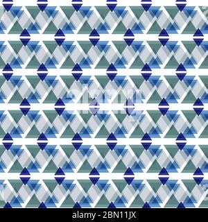 Disegno geometrico astratto senza giunture con triangoli blu. Sfondo geometrico senza cuciture. Unico e moderno sfondo astratto senza giunture con tri Illustrazione Vettoriale