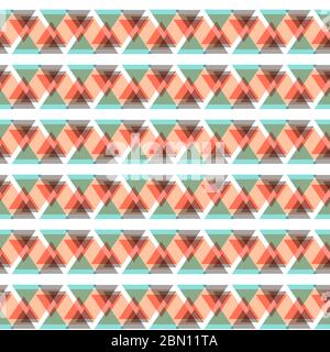 Disegno geometrico astratto senza giunture con triangoli colorati. Sfondo geometrico senza cuciture. Unico e moderno senza giunture sfondo astratto con Illustrazione Vettoriale