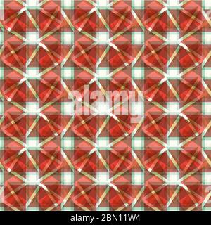 Disegno geometrico astratto senza giunture con figure geometriche rosse e blu. Sfondo geometrico moderno. Carta da parati astratta unica e moderna senza cuciture wi Illustrazione Vettoriale