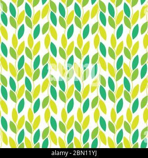 Pattern vettoriale senza giunture con foglie, viti. Unico ed elegante sfondo naturale senza cuciture con foglie Illustrazione Vettoriale