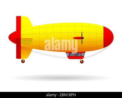 Nave aerea nera. Trasporto aereo pirata. Illustrazione Vettoriale