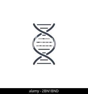 Icona glifo vettoriale correlato al DNA. Illustrazione Vettoriale