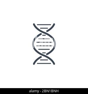 Icona glifo vettoriale correlato al DNA. Illustrazione Vettoriale