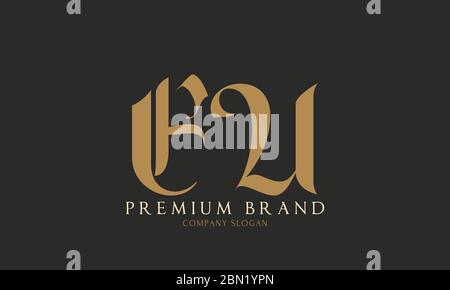 Logo della lettera collegata all'azienda dell'UE Illustrazione Vettoriale