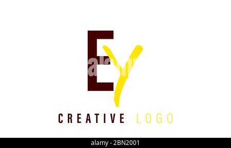 Logo EY Letter. Logo EY YE letter. Unico attraente creativo moderno iniziale EY YE e Y iniziale basato lettera icona logo design. Illustrazione Vettoriale
