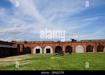 Tybee Island USA - 5 Marzo 2015 - Monumento Nazionale di Fort Pulaski in Georgia USA Foto Stock