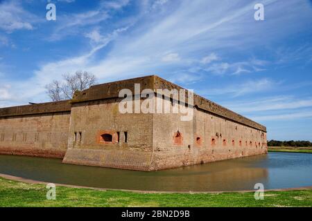 Tybee Island USA - 5 Marzo 2015 - Monumento Nazionale di Fort Pulaski in Georgia USA Foto Stock