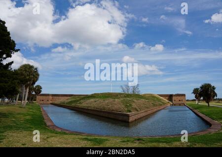 Tybee Island USA - 5 Marzo 2015 - Monumento Nazionale di Fort Pulaski in Georgia USA Foto Stock