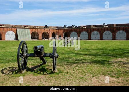 Tybee Island USA - 5 Marzo 2015 - Monumento Nazionale di Fort Pulaski in Georgia USA Foto Stock