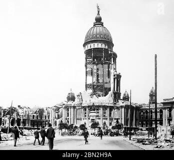 Municipio, terremoto di San Francisco, 1906 Foto Stock